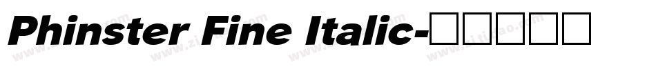 Phinster Fine Italic字体转换